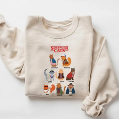 Stranger Cats Crew Neck Sweatshirt