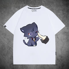 Unisex Game Cat Cotton Short-sleeved T-shirt