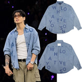 Versatile BANGTAN Printed Denim Jacket