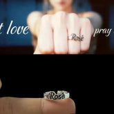 Rose Lisa Jennie Jisoo Letter Ring