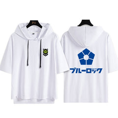 Nagi Anime Hooded Short Sleeve T-Shirt