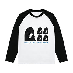 KEONHO Same Graphic Color Block Long-sleeved T-shirt