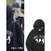 Gaeul Cat Graphic Pullover Cotton Hoodie