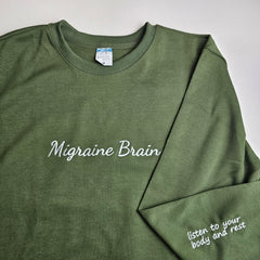 Migraine Brain Embroidered Sweatshirt