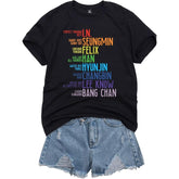SKZ FAM Lyrics Print T-Shirt Top