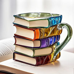 Painted Book Mug