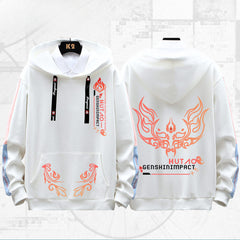 Unisex Game Hutao Graphic Loose Hoodie