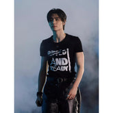 SUNGHOON Same Black Short-sleeved T-shirt