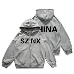 NingNing Same Style CHINA Gray Hoodie