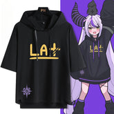 Vtuber Anime Cos Hooded Short-sleeved T-shirt