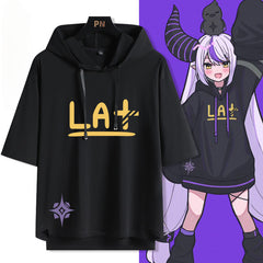 Vtuber Anime Cos Hooded Short-sleeved T-shirt