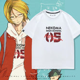 Unisex Nekoma High Short-sleeved Cotton T-shirt