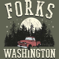 Twilight Forks Washington Short Sleeve T-Shirt