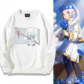 Women's Anime Print Crew Neck Sweatshirt