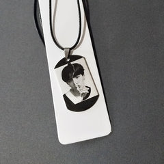Kpop Photo Pendant Stainless Steel Necklace