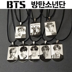 Kpop Photo Pendant Stainless Steel Necklace