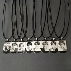 Kpop Photo Pendant Stainless Steel Necklace