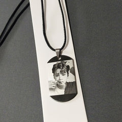 Kpop Photo Pendant Stainless Steel Necklace