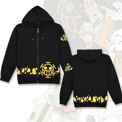 Unisex Trafalgar Long-sleeved Zipper Hooded Cosplay Coat