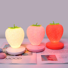Cute Silicone Strawberry Night Light