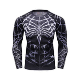 Men's Spider Fitting Round Neck Long Sleeved Training Shirt