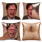 Dwight Sequined Printed Pillowcase Cover