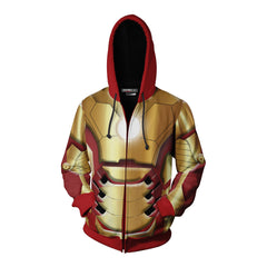 Unisex Avengers Tony Stark 3D Printed Cos Zipper Hoodie