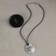 Stark Wolf Pendant Leather Rope Necklace