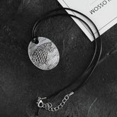 Stark Wolf Pendant Leather Rope Necklace