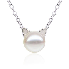 Cute Pearl Cat Ears Necklace