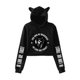Lovely Women's LOKI Cat Ears Cropped Hoodie