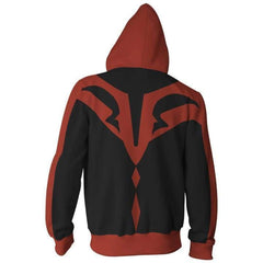 Cool Darth Maul Digital Print Zipper Cosplay Hoodie