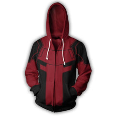 Unisex Deadpool 3d Printed Zipper Sports Cos Hoodie