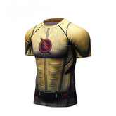 Men's 3D Elastic Fitness Short Sleeve Training T-shirt