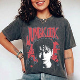 Vintage Jungkook Graffiti Cotton T-Shirt