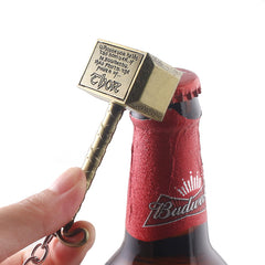 Thor's Hammer Bottle Opener Keychain