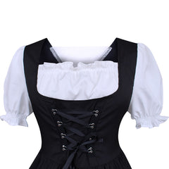Medieval Women's Drawstring High-waisted Slim-fitting Dress