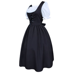 Medieval Women's Drawstring High-waisted Slim-fitting Dress