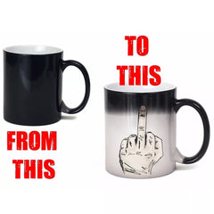 Funny Middle Finger Color Changing Mug
