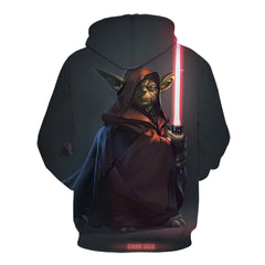 Trendy Yoda 3D Printed Men's Casual Hoodie