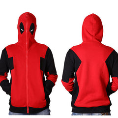 Unisex Deadpool Cosplay Zip Up Hoodie