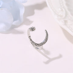 Chic Star Moon Crescent Ring