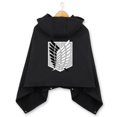 Unisex Anime Logo Print Warm Cloak