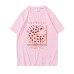 Unisex Tom Funny Pizza Graphic Print T-shirt