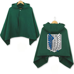 Unisex Anime Logo Print Warm Cloak
