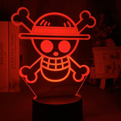Colorful Luffy 3D Night Light