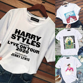 Women's Letter Short-sleeved White T-shirt