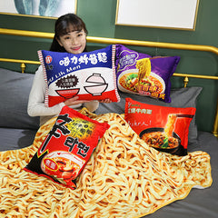 2-in-1 Ramen Throw Pillow and Blanket