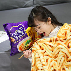 2-in-1 Ramen Throw Pillow and Blanket