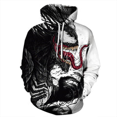 Unisex Venom 3D Printed Cosplay Pullover Hoodie